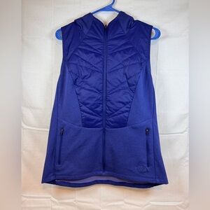 North Face Zip Hoodie Sonic Vest Blue Woman's sz L slim fit flash dry